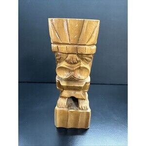 Handcrafted Wooden Tiki Statue